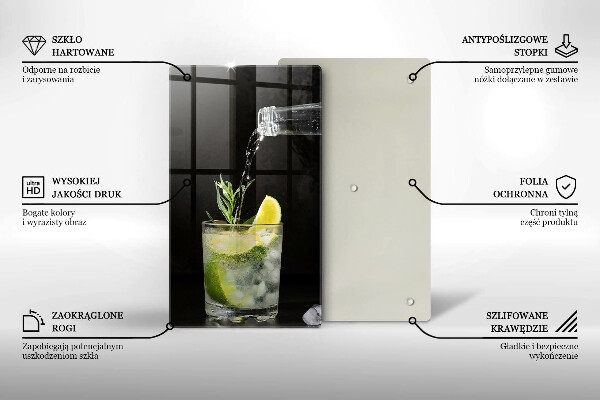 Skleněná krájecí deska Sklenice vody