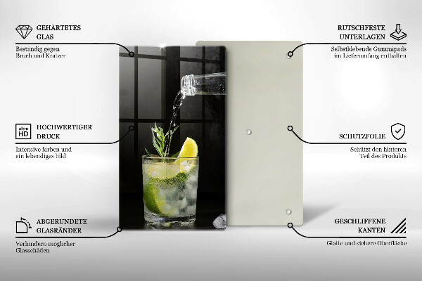 Skleněná krájecí deska Sklenice vody