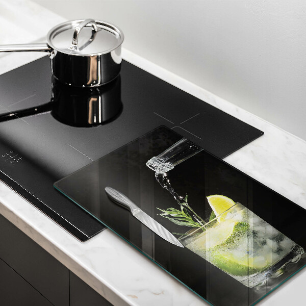 Skleněná krájecí deska Sklenice vody