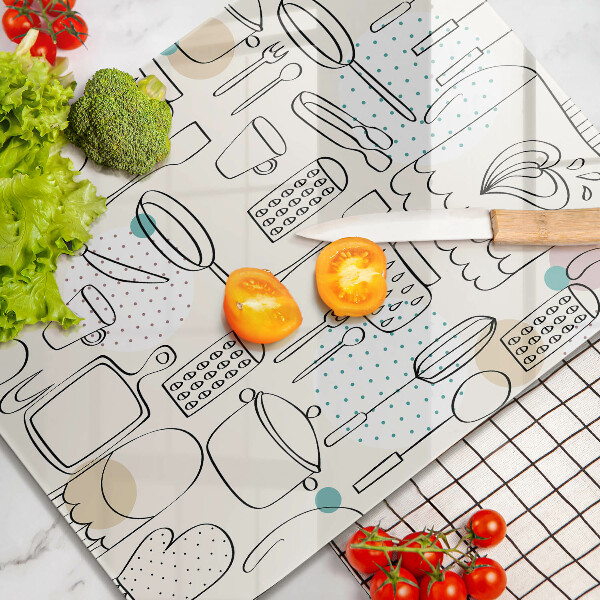 Skleněné krájecí prkénko Kuchyňské doplňky