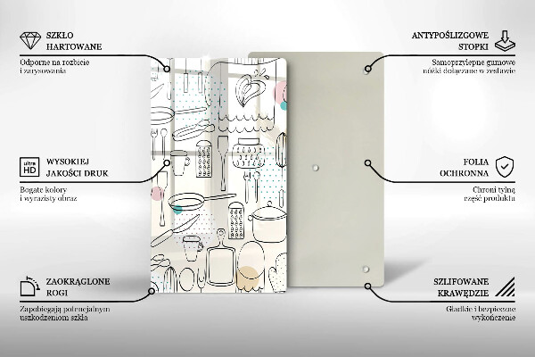 Skleněné krájecí prkénko Kuchyňské doplňky