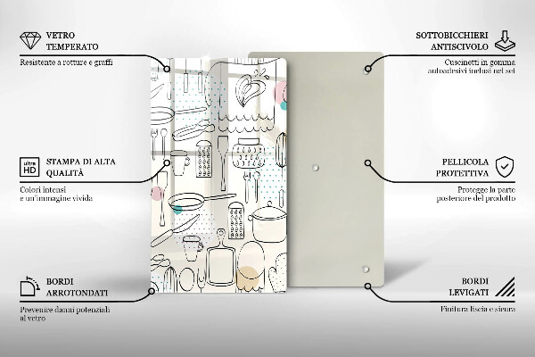 Skleněné krájecí prkénko Kuchyňské doplňky