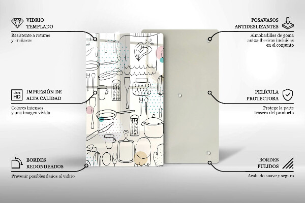 Skleněné krájecí prkénko Kuchyňské doplňky