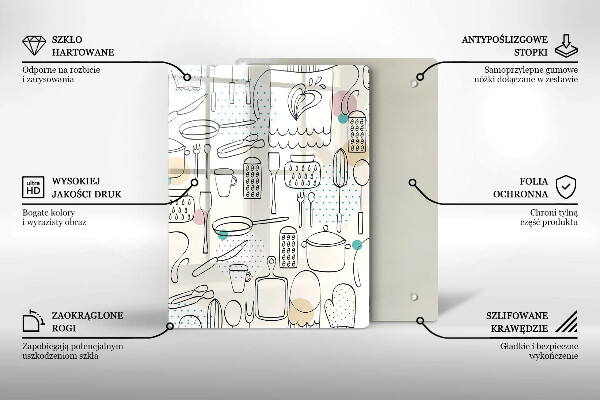 Skleněné krájecí prkénko Kuchyňské doplňky