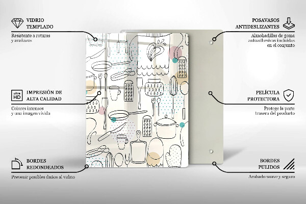 Skleněné krájecí prkénko Kuchyňské doplňky