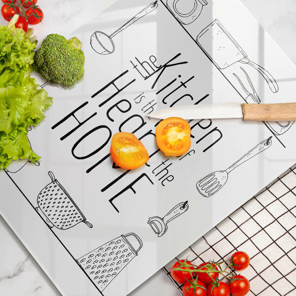 Skleněné krájecí prkénko Nápis věta