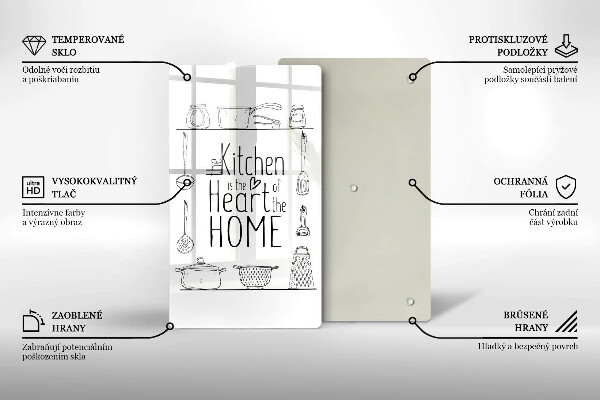 Skleněné krájecí prkénko Nápis věta