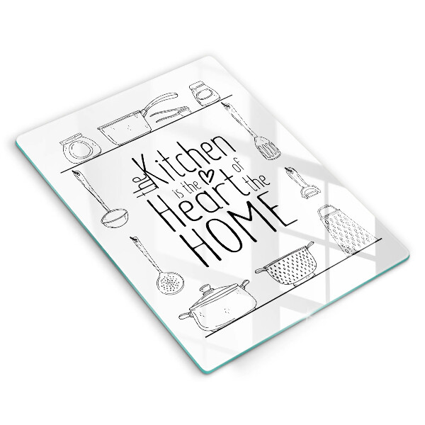 Skleněné krájecí prkénko Nápis věta