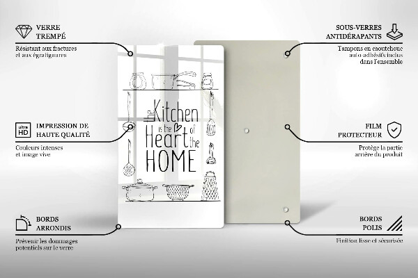 Skleněné krájecí prkénko Nápis věta