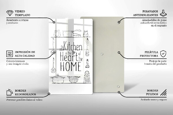 Skleněné krájecí prkénko Nápis věta