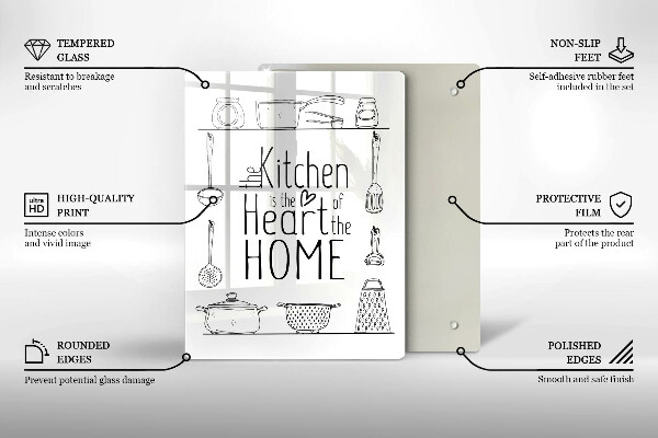 Skleněné krájecí prkénko Nápis věta