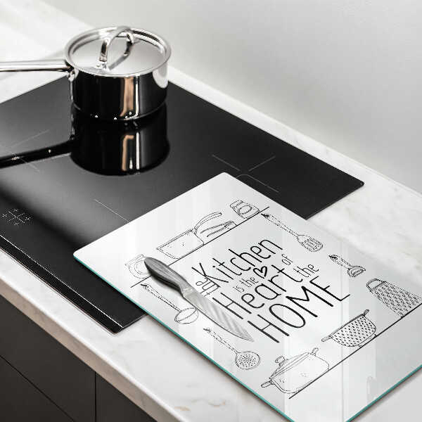 Skleněné krájecí prkénko Nápis věta