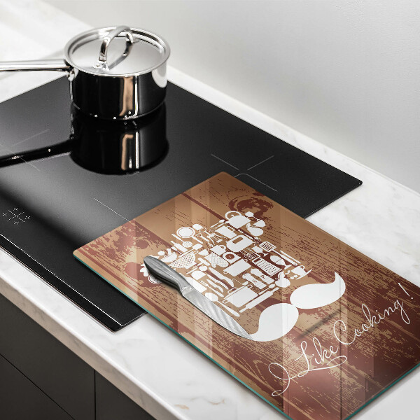 Skleněné krájecí prkénko I like cooking