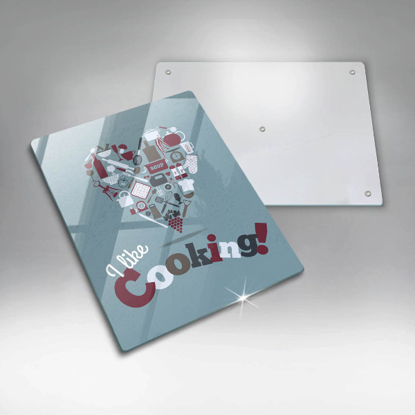 Skleněné krájecí prkénko I like cooking
