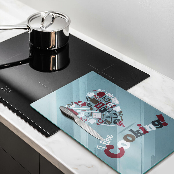 Skleněné krájecí prkénko I like cooking