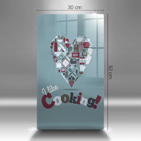 Skleněné krájecí prkénko I like cooking