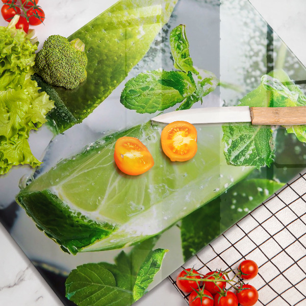 Skleněné krájecí prkénko Voda s vápnem a ledem