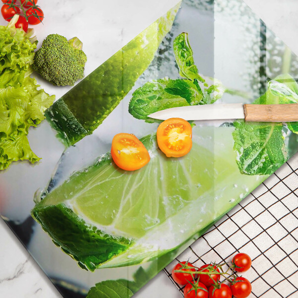 Skleněné krájecí prkénko Voda s vápnem a ledem