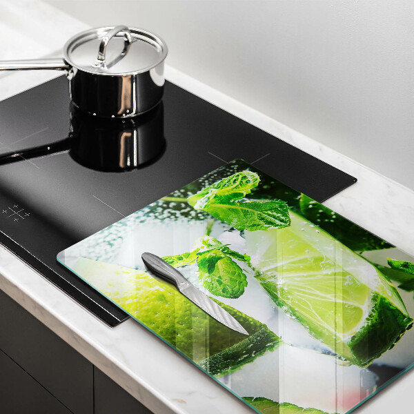 Skleněné krájecí prkénko Voda s vápnem a ledem