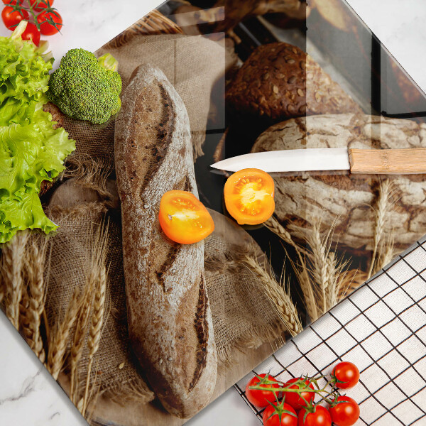 Skleněné krájecí prkénko Chlebové chleby