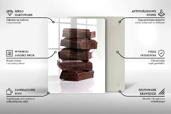 Skleněné krájecí prkénko Čokoládové kostky