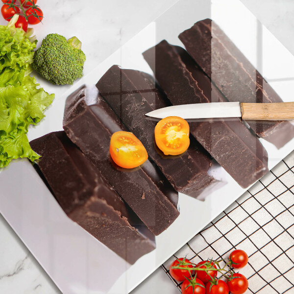 Skleněné krájecí prkénko Čokoládové kostky