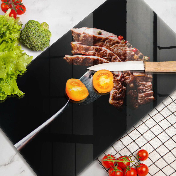 Skleněné krájecí prkénko Maso na vidličku