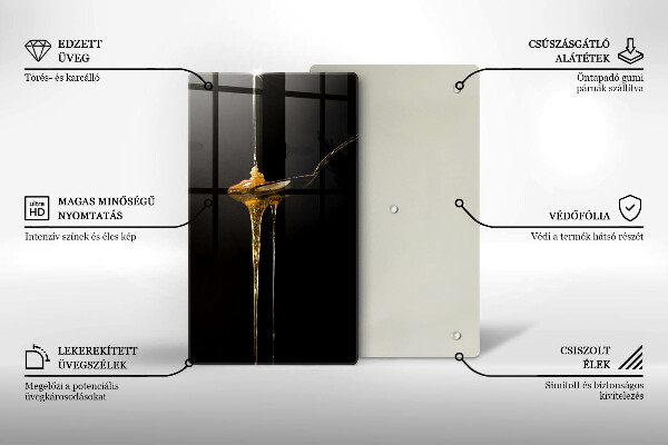 Skleněné krájecí prkénko Lžička medu