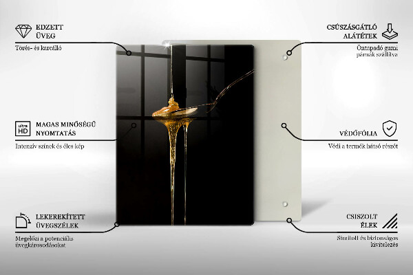 Skleněné krájecí prkénko Lžička medu