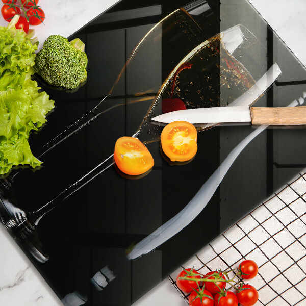 Skleněné krájecí prkénko Sklenice šampaňského