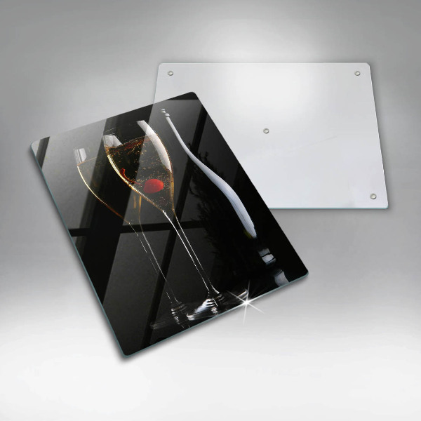 Skleněné krájecí prkénko Sklenice šampaňského