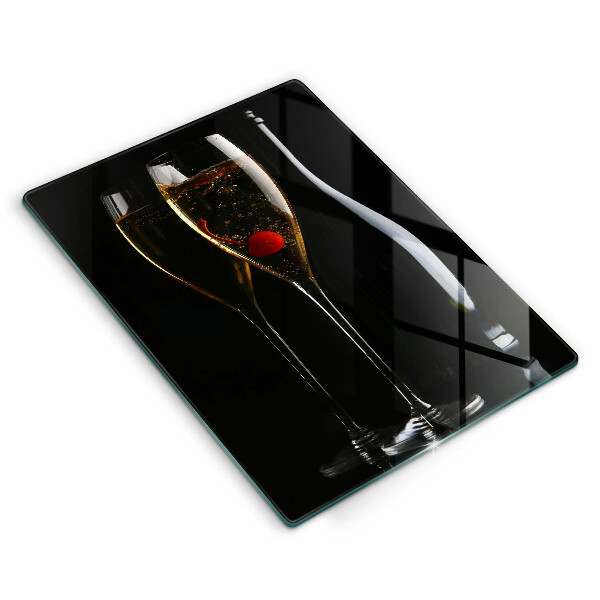 Skleněné krájecí prkénko Sklenice šampaňského