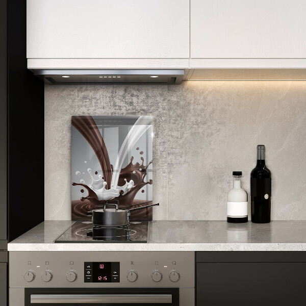 Skleněné krájecí prkénko Mléko a čokoláda