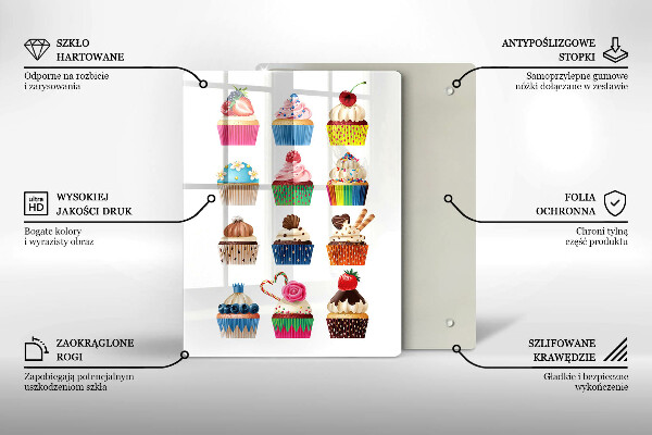 Skleněné krájecí prkénko Košíček ilustrace