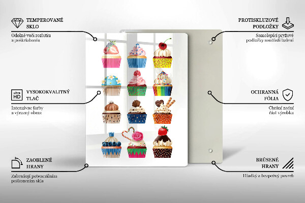 Skleněné krájecí prkénko Košíček ilustrace