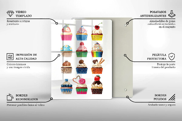 Skleněné krájecí prkénko Košíček ilustrace