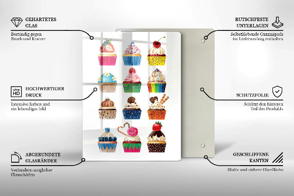 Skleněné krájecí prkénko Košíček ilustrace