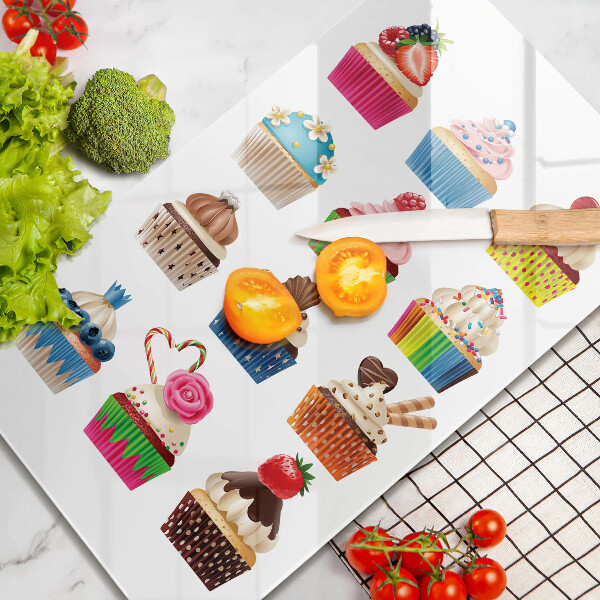 Skleněné krájecí prkénko Košíček ilustrace