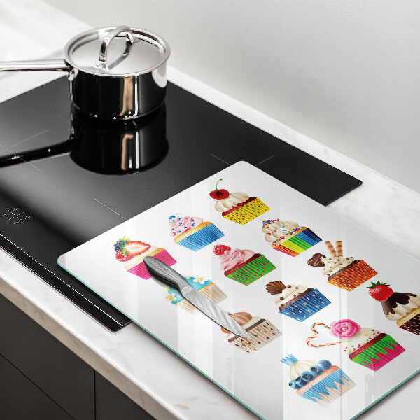 Skleněné krájecí prkénko Košíček ilustrace