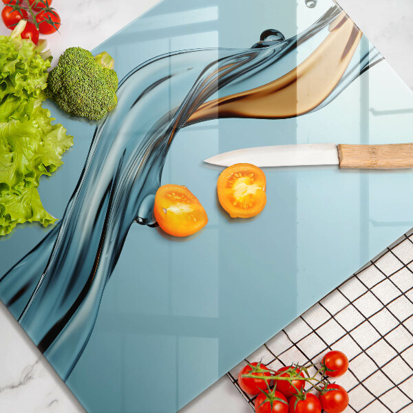 Skleněné krájecí prkénko Vodní proud