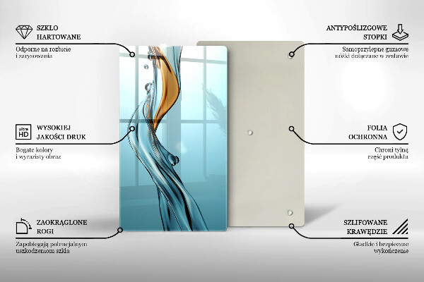 Skleněné krájecí prkénko Vodní proud