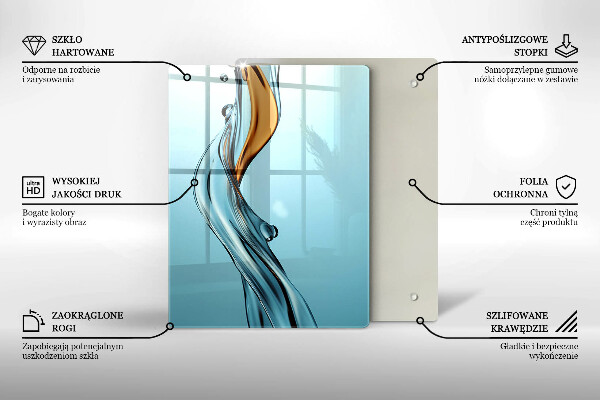 Skleněné krájecí prkénko Vodní proud