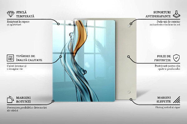 Skleněné krájecí prkénko Vodní proud