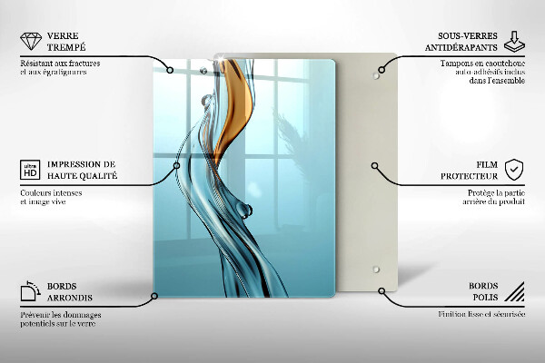 Skleněné krájecí prkénko Vodní proud