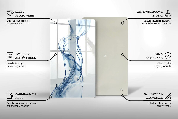 Skleněné krájecí prkénko Čistá voda