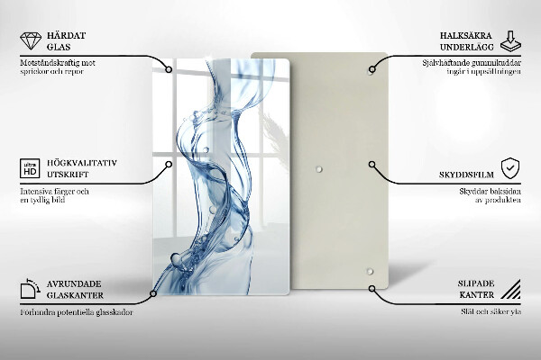 Skleněné krájecí prkénko Čistá voda