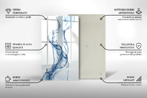 Skleněné krájecí prkénko Čistá voda