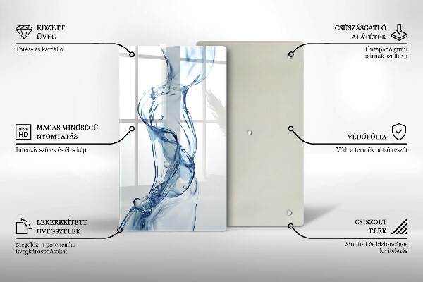 Skleněné krájecí prkénko Čistá voda