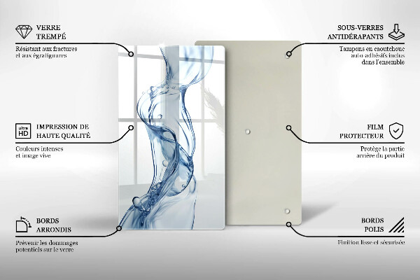 Skleněné krájecí prkénko Čistá voda