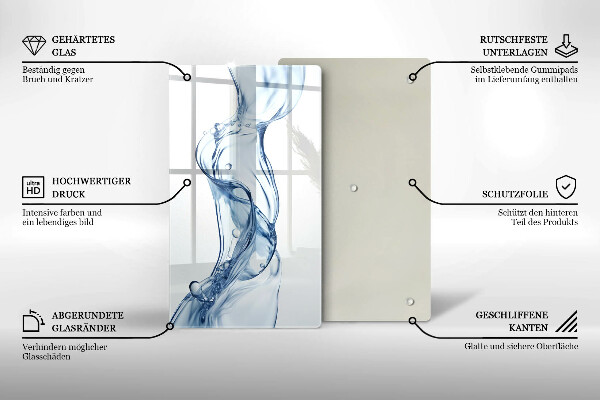 Skleněné krájecí prkénko Čistá voda